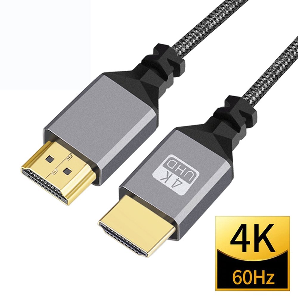 Cabo macho para macho compatível com HDMI, 4K, 60Hz, PS3, 4, Projetor, TV Box, Laptop, Monitor