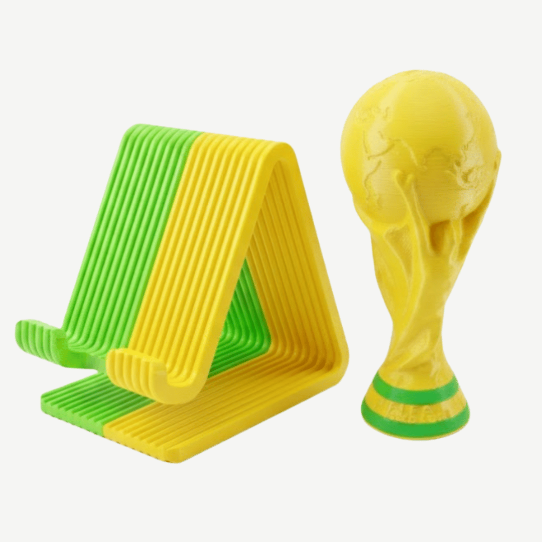 Suporte para Celular de Mesa + Troféu Copa do Mundo - Imagem 2