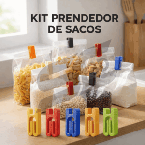 Kit com 15 Clips Prendedores de Embalagens | Fechador de Alimentos para Cozinha | Organização e Vedação