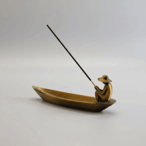 Porta Incenso Incensário Decorativo Canoa Pescador
