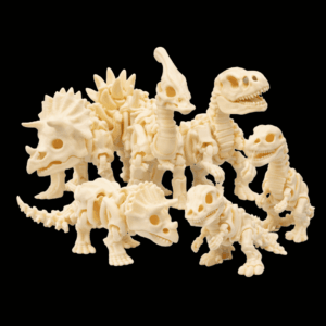 Kit Dinossauros Esqueleto Articulados 3D – Coleção Completa